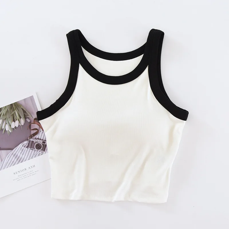 Tank Top For Women Underwear Chest Pads Bottom Shirt Short One Piece Pajamas Ladies Sleepwear Top Sexy Nightwear Lingeries image 4