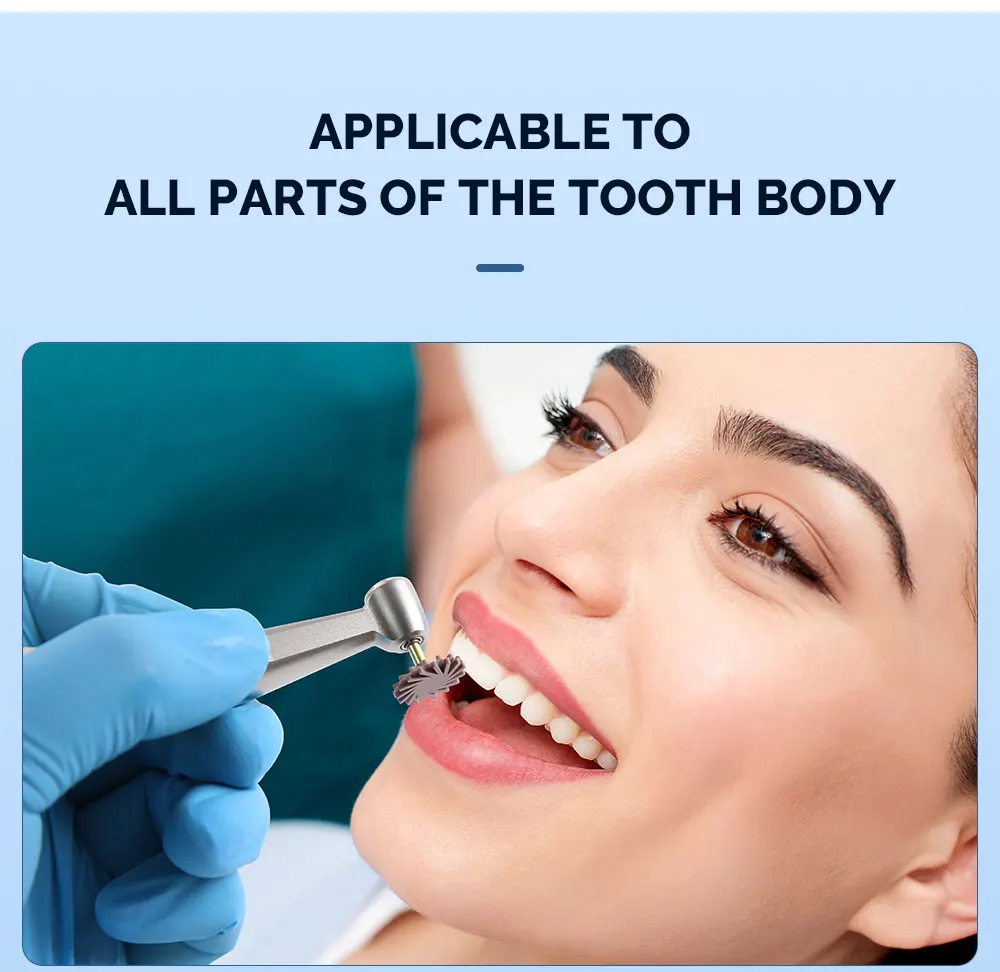 JOY DENTAL 6 Stück/Box Komposit-Harz Polierscheiben-Set Bürsten-Silikon-Scheiben mit 2-Stufen-Poliersystem – Detail 6
