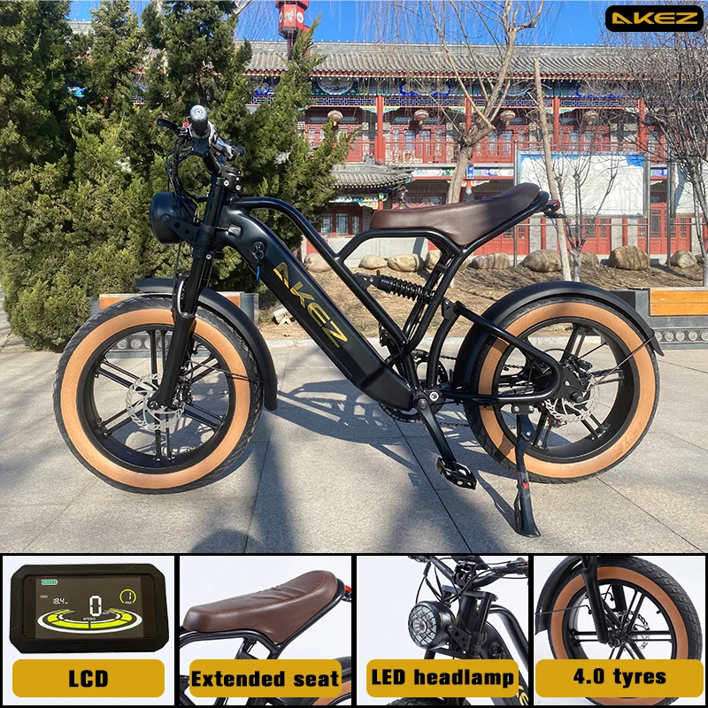 20 Inch Electric Motorcycle For Adults Street Bike 48V 750W e Bikes Electric Bicycles Aluminium Alloy Mountain Fatbike Motorbike