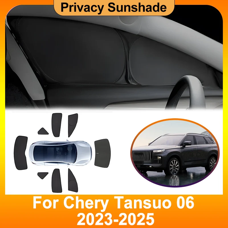 

Аксессуары для Chery Tansuo 06 Jaecoo J7 Fulwin T6 2023 2024 2025 солнцезащитные козырьки для защиты от УФ-лучей, складные автомобильные аксессуары с полным козырьком