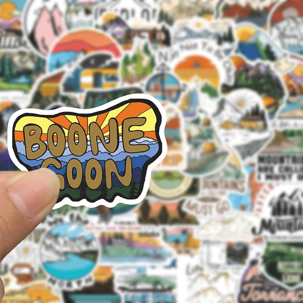 10/30/50/100 stücke Lustige Cartoon Outdoor Camping Graffiti Aufkleber Ästhetische Aufkleber Laptop Motorrad Auto Dekoration Aufkleber spielzeug