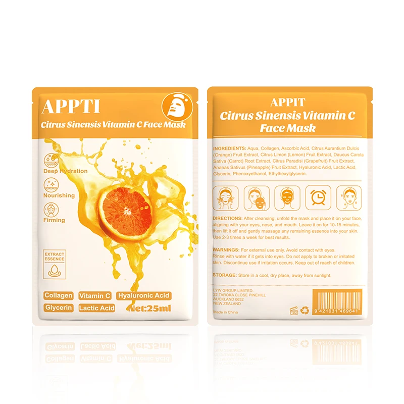 APPTI Vitamin C Facial Sheet Masks (10-Pack) 3