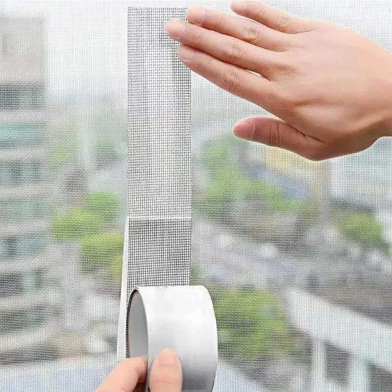 5cm*2m/roll  Self Adhesive Window Screen Repair Tape Mesh Patch for Door Net Broken Hole Anti Mosquito Insect Repair