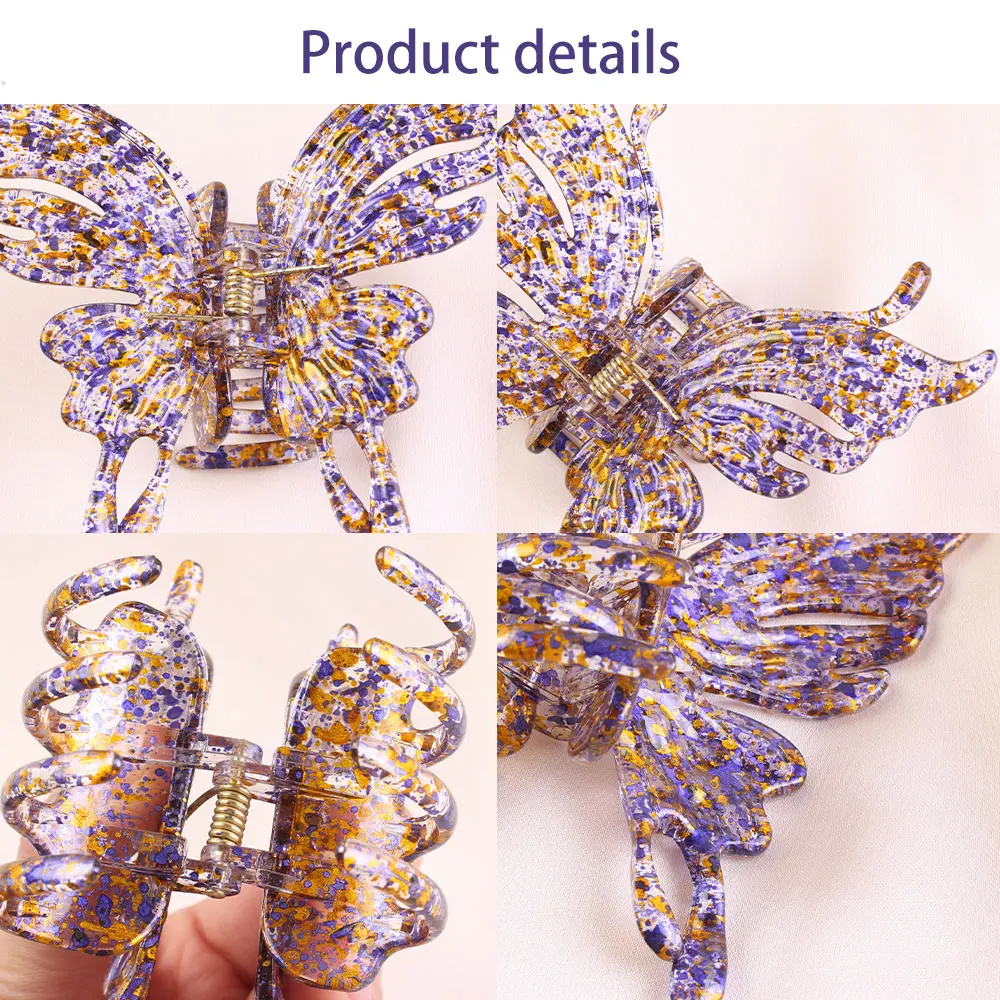 1Pcs New Design Lady\'s Three-dimensional Colorful Butterfly Hair Claw Fashion Cute Hair Accessories