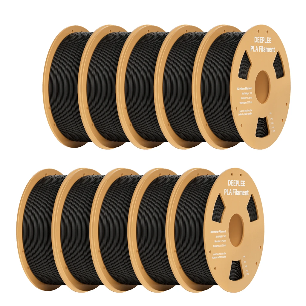 DEEPLEE PLA 3D-Drucker Filament PLA Filament 1,75mm 10KG, Sorgfältig Gewickeltes 3D-Druck Filament 1,75mm, Passend für die Meisten FDM 3D-Drucker