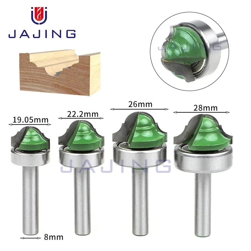 

1pc 8mm Shank Router Bit Bearing Double Roman Ogee Edging Milling Cutter for Wood Woodwork Line Knife Hobbing