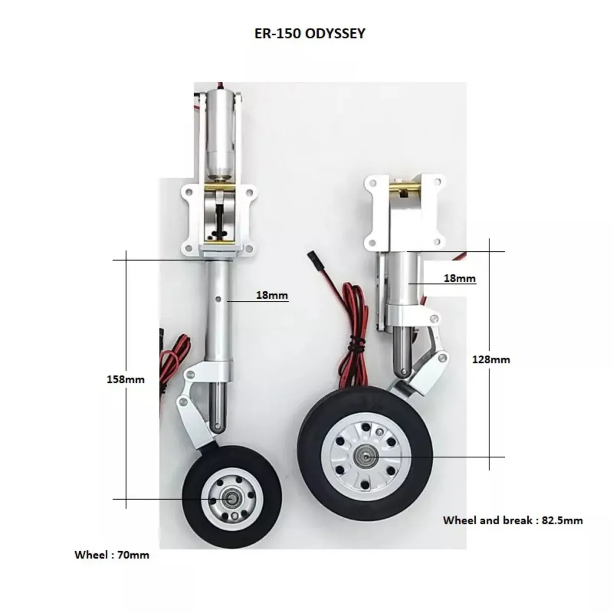 JP ER-150 Landing Gear Set with Controller for TopRC Odyssey 2.2m Intro 2.16m JMB Felix 2.2m