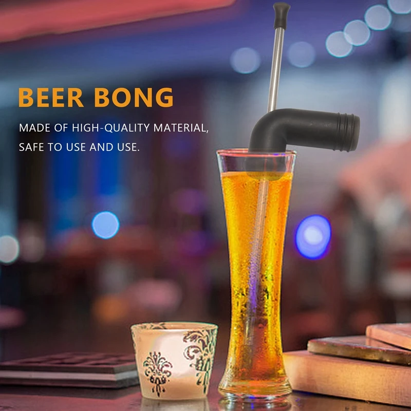 Beer Snorkel Double-Layer Beer Snorkel Bar Tools Holiday Straight Straw Style Beer Dispenser With Cleaning Brush