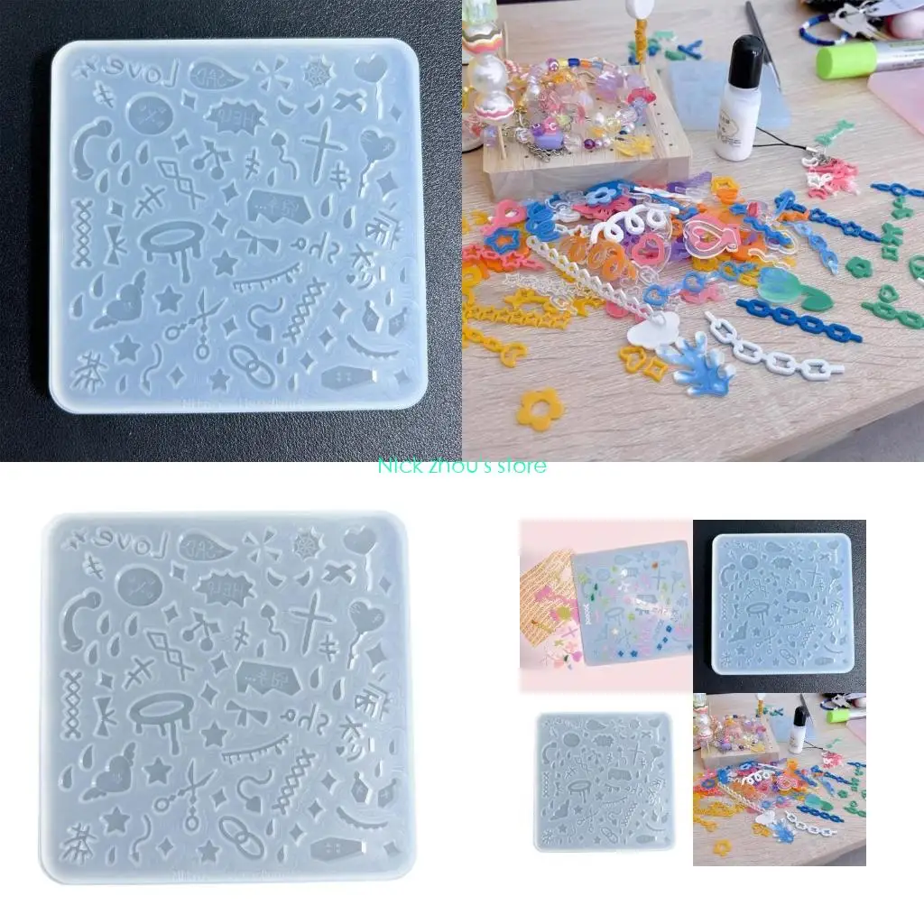 

E15E Small Parts Silicone Mold Resin Shaking Cup Mold for Pendant Jewelry Keychain Decoration Making Diy Crafts