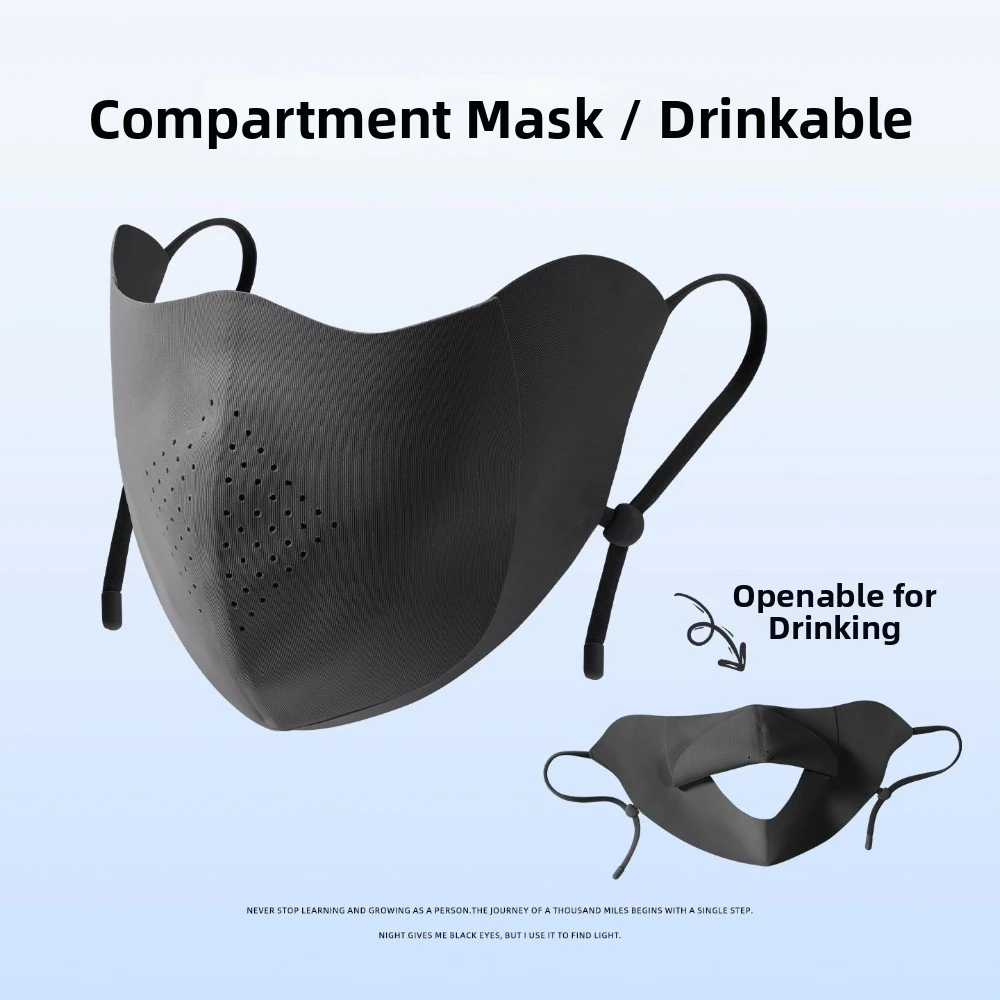 Neue leichte Gesichtsmaske mit UV-Schutz, atmungsaktive, waschbare Gesichtsbedeckungsmaske, UV-blockierende Kühlmaske für Outdoor-Aktivitäten – Detail 5