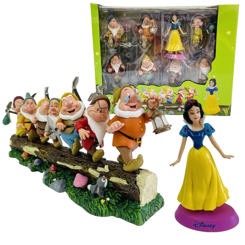 

Disney Anime Princess Figure Snow White And The Seven Dwarfs Digging For Gold Ver Action Figurine Cartoon Model Pvc Kids Gift