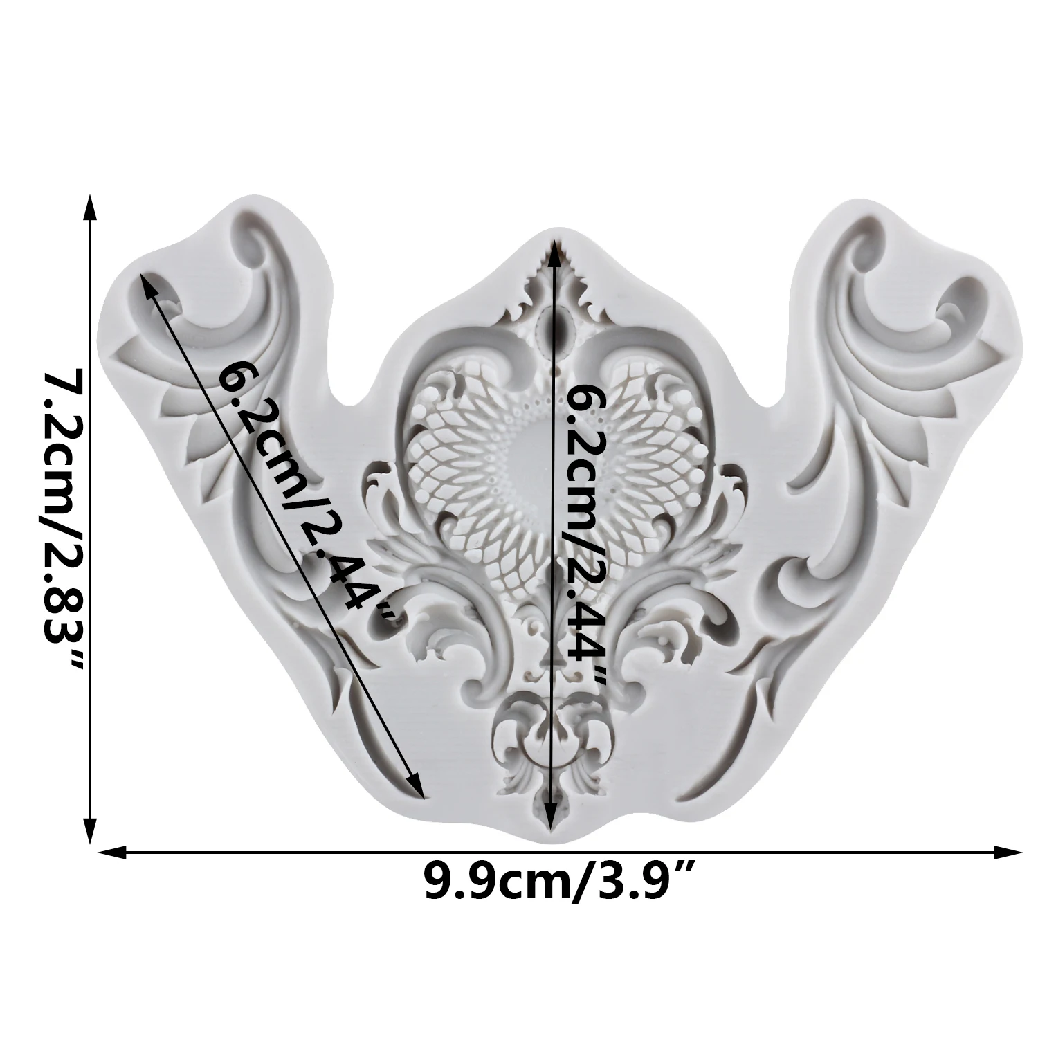 Baroque Silicone Molds Scroll Border Lace Fondant Cake Decorating Tools Cupcake Topper Chocolate Candy Resin Mold
