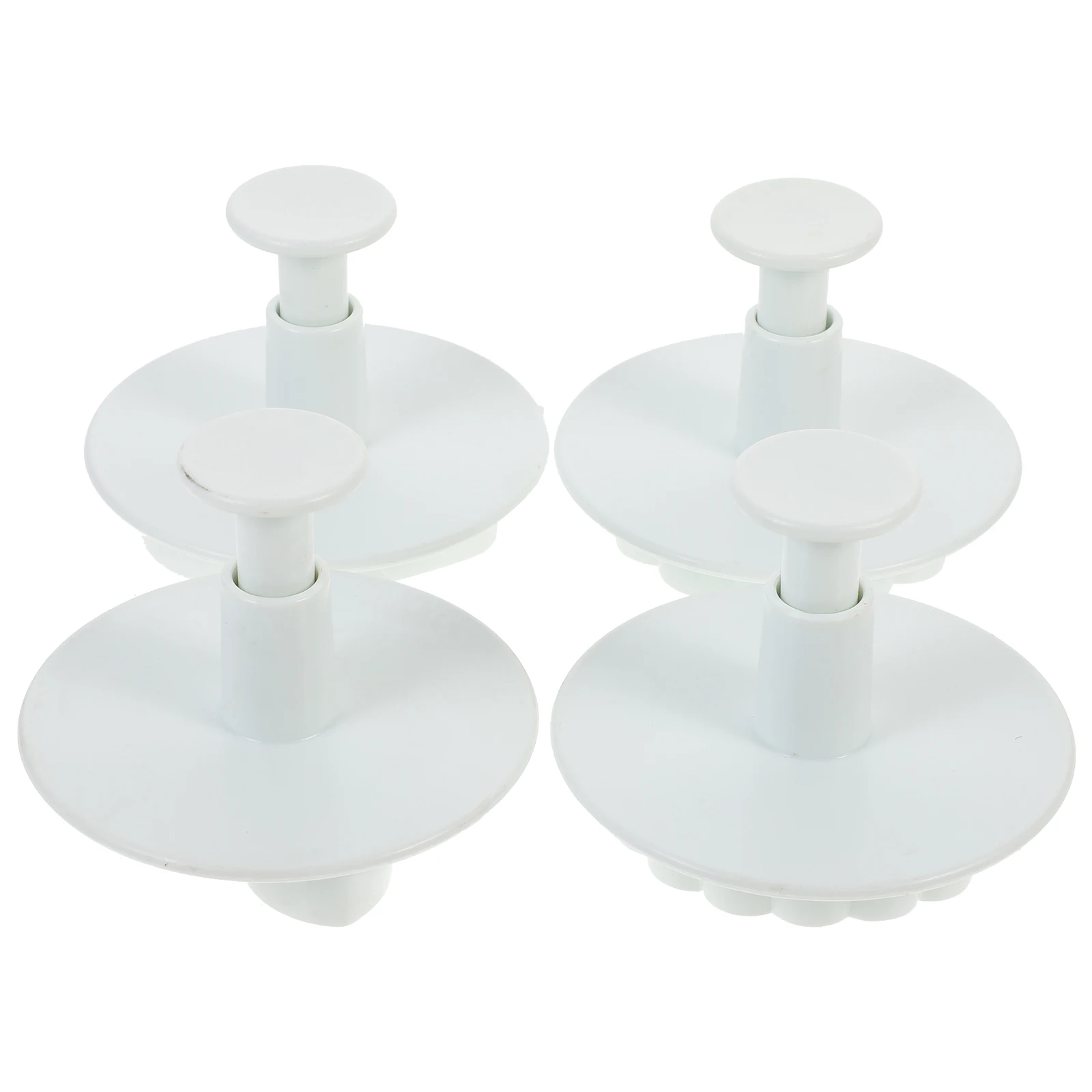 

4Pcs DIY Cookie Stamps Baking Molds Plastic Reusable Cookie Cutter Biscuit Mold Tools for Holiday Baking Dessert Making Molds