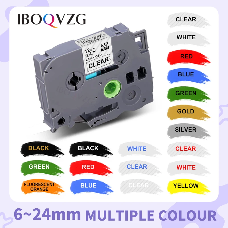 6mm 9mm 12mm 24mm 231 Compatible For Brother TZe-231 Multicolor Laminated Ribbon Label Tape tze231 631 For P-touch Laber Printer