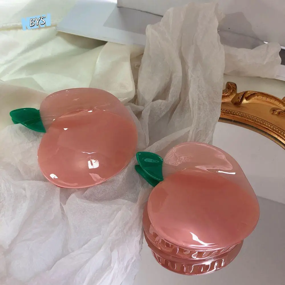 

Hair Artifact Ponytail Shape Decoration Pink Peach Korean Style Headwear Women Hair Claw Fruit Hair Clip Acetic Acid Hair Claw