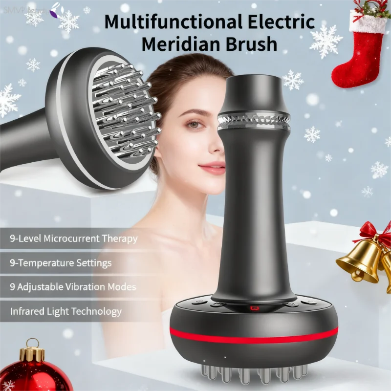 

Электрическая щетка-меридиан, красный свет, терапия для похудения, нагрев, соскабливание, массаж, антицеллюлитная сжигатель жира, микротоковая гуаша