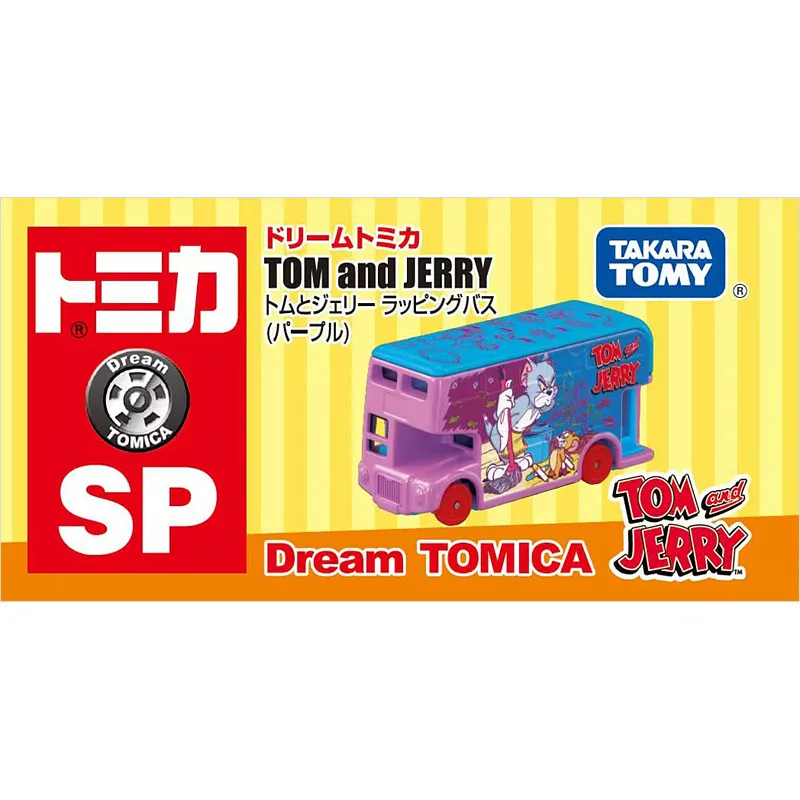 In Stock Official Takara Tomy 959137 Dream Tomica Tom and Jerry Purple Bus Diecast Model Trending Collectible