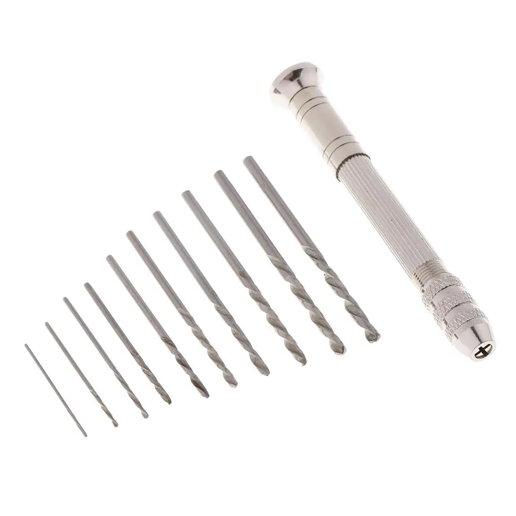 Punte elicoidali multifunzionali da 11 pezzi morsa a perno di precisione Mini punte per trapano a mano Set utensili rotanti