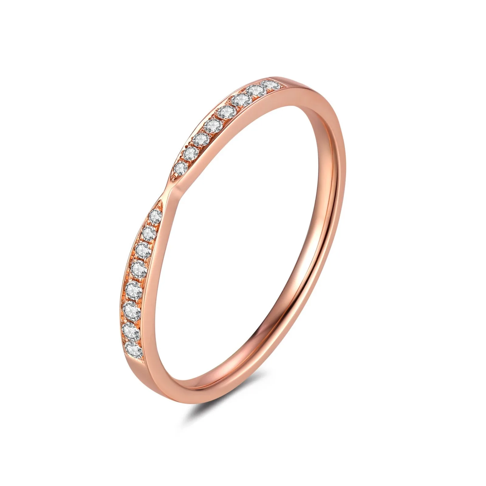 MUSHAN Luxury 925 Sterling Silver Jewelry Factory Wholesale18k Gold Mobius Ring Temperament Jewelry Cultivation Diamond Ring