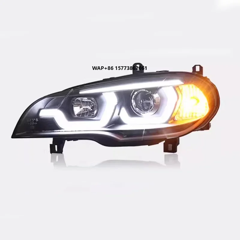 

Фара в сборе для BMW X5 E70, светодиодная, 2007-2013 гг., обновленная, высококачественная передняя фара для E70