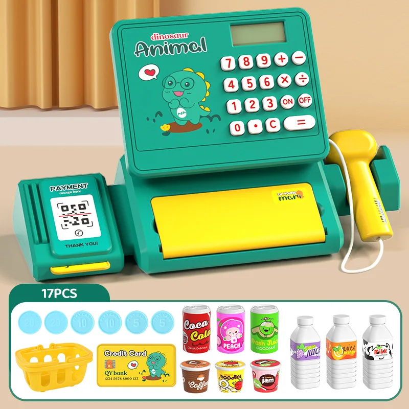 Boys and Girls Supermarket Simulated Cashier Children's Play Home Multi functional Sales Calculation Cashier Puzzle Toys