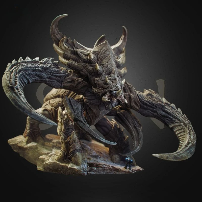 Zerg Behemoth Monster 9/12/15/18/21/23cm High-precision 3D Printed Resin Unpainted White Model Ornaments Decoration Crafts