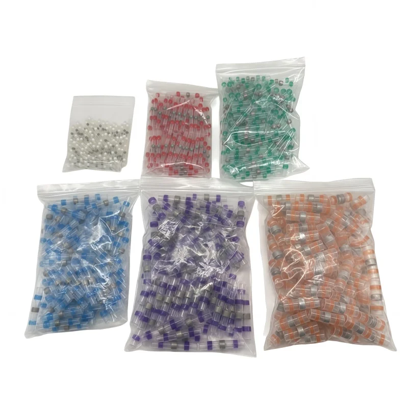 1000PCS Solder Seal Wire Connectors Heat Shrink Butt Terminals, Waterproof Insulated Electrical Wire Splice Connector