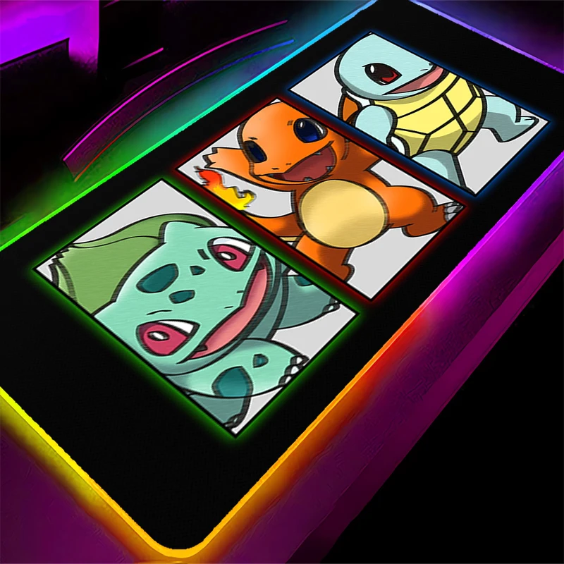 

Natural Rubber LED Mouse Pad 90x40cm Gamer XXL Tablet Varmilo Keyboard Carpet Backlight Gaming Pokemon Accessories RGB Mousepad