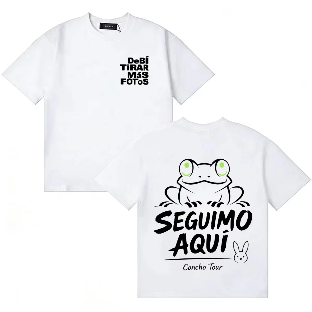 Unisex Hot Selling Loose Crew Neck Pure Cotton T-shirt For Teenagers Printed With Patterns Of Rapper Bad Bunny Debi T-shirt