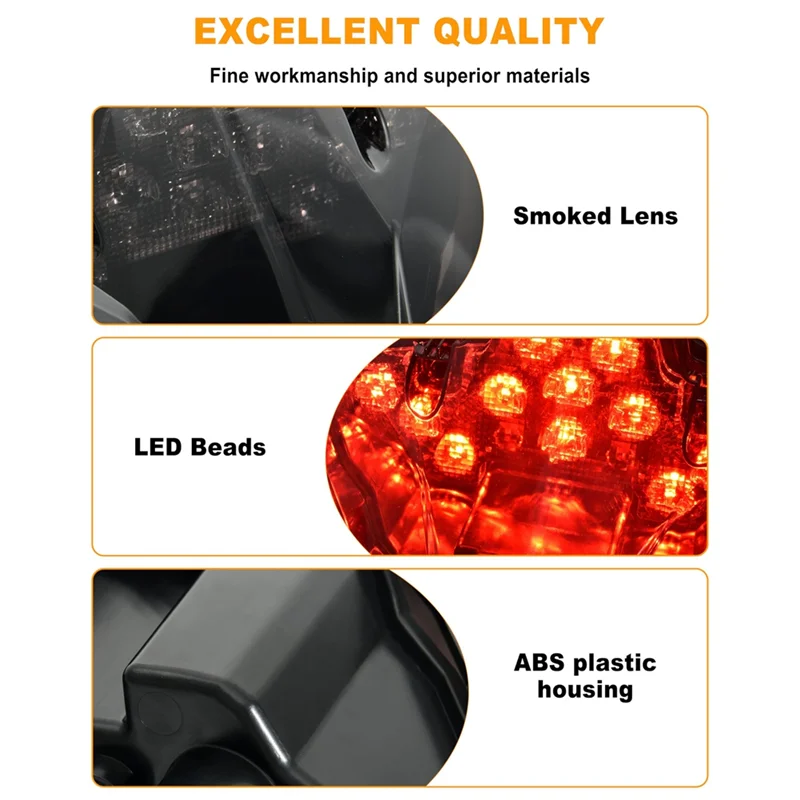 Running Light Accessories Brake Tail Light LED Integrated For Kawasaki Ninja 500 EX500 2024 2025 Motorcycle