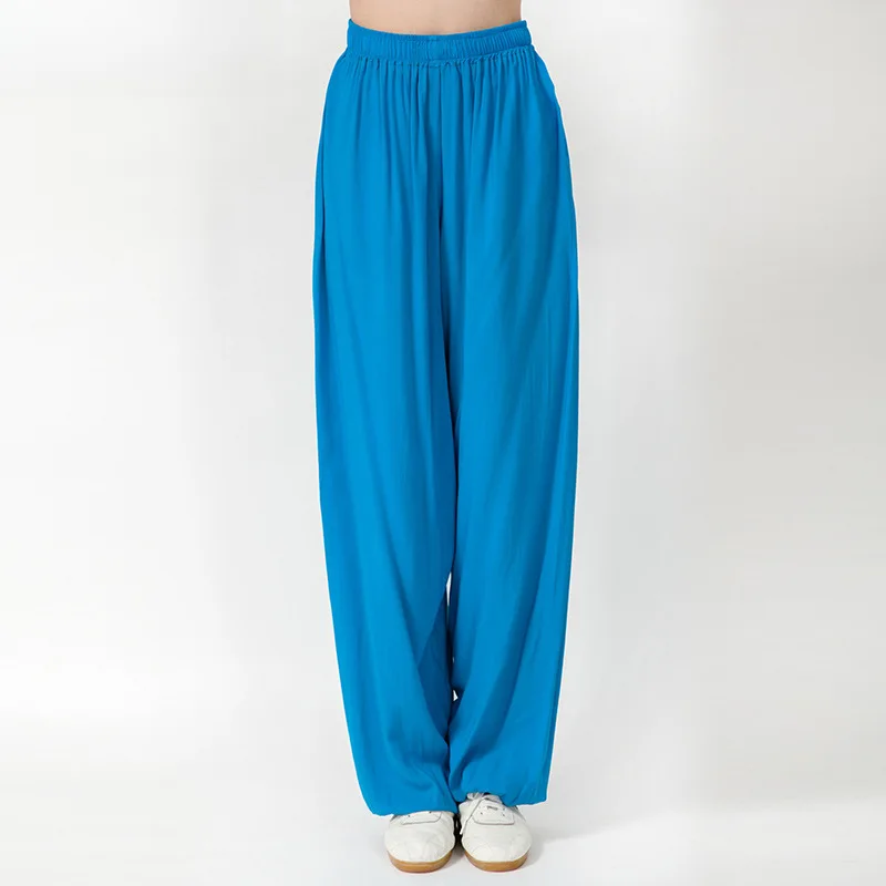 Martial Arts Tai Chi Yoga Pants Cotton Poplin Kung Fu Running Pants Men Women