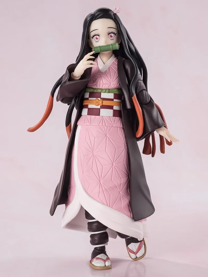 Bandai Original Anime Demon Slayer S.H.Figuarts SHF Kamado Tanjirou Kamado Nezuko PVC Action Figure Model Collection Toy Gift