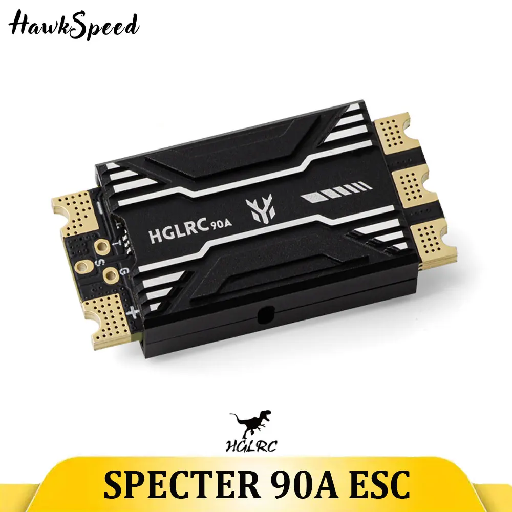 HGLRC SPECTER 90A ESC Dual MOS Support BL32 ESC Telemetry 2-8S for Movie-level X8, X4, and XCLASS RC FPV Drone