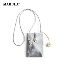 MABULA Solid Vintage Women's Shoulder Bag Crossbody Bag New Chinese Silk Fabric Travel Party 2024 Summer Mini Phone Purse