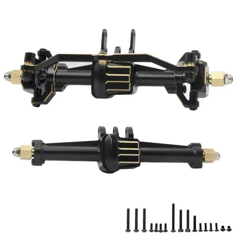 

B05C-2Pcs Complete Brass Aluminum Alloy Front And Rear Axle With Gear For TRX4M 1/18 RC Crawler Car Upgrade Parts
