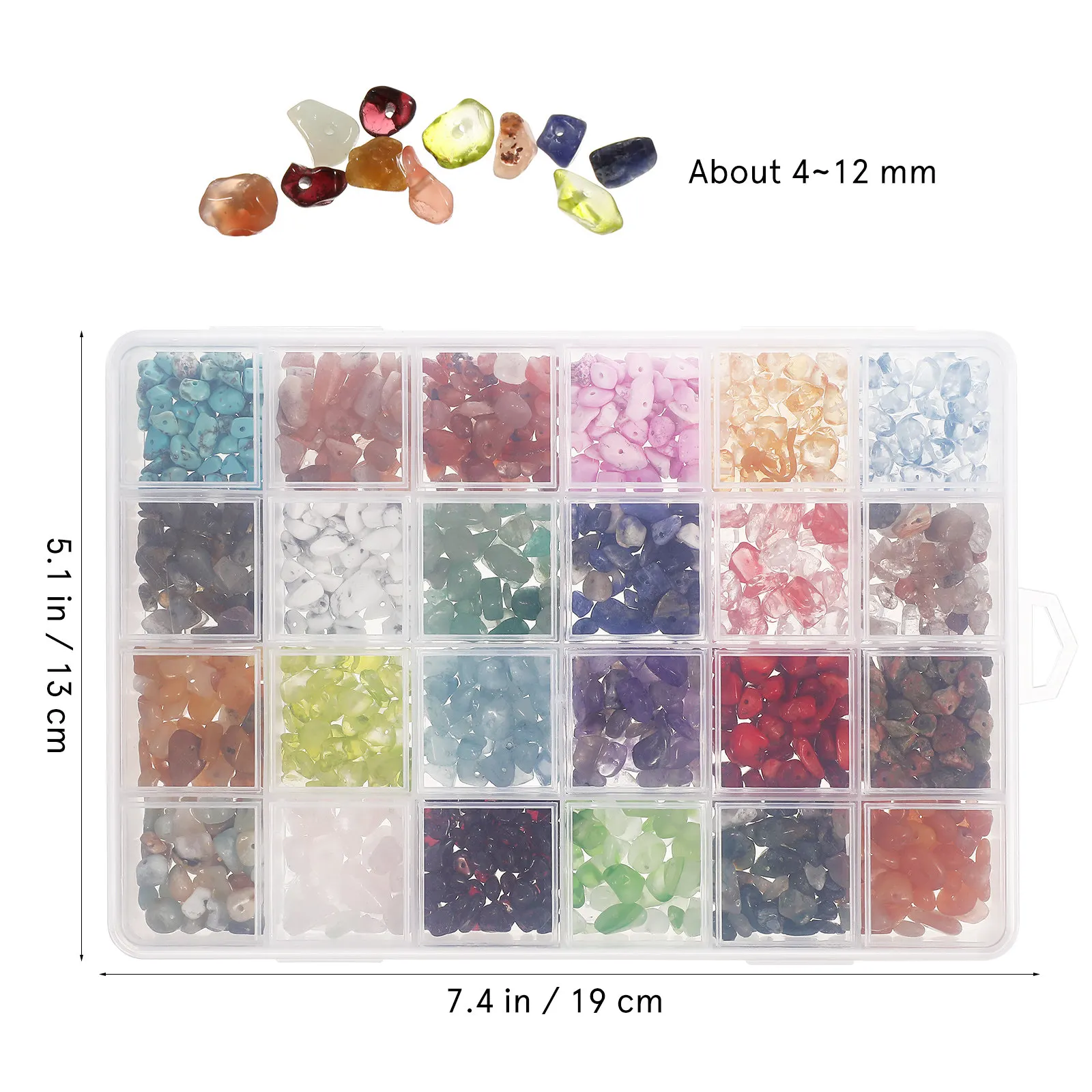 1 Box Natural Irregular Stone Chips Beads DIY Loose Jewelry Spacer Beads Handmade Bracelet DIY Loose Bead Irregular Bead