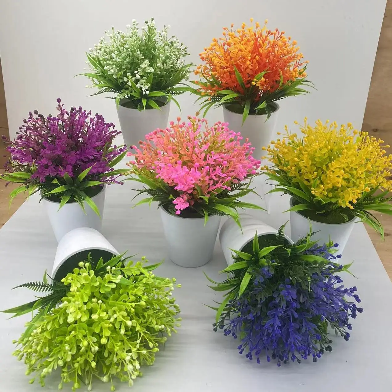 

Artificial Flowers Realistic Potted Plants Table Decor Bedroom Living Room Decor Wine Cabinet Shop Decorations Plastic Flowers