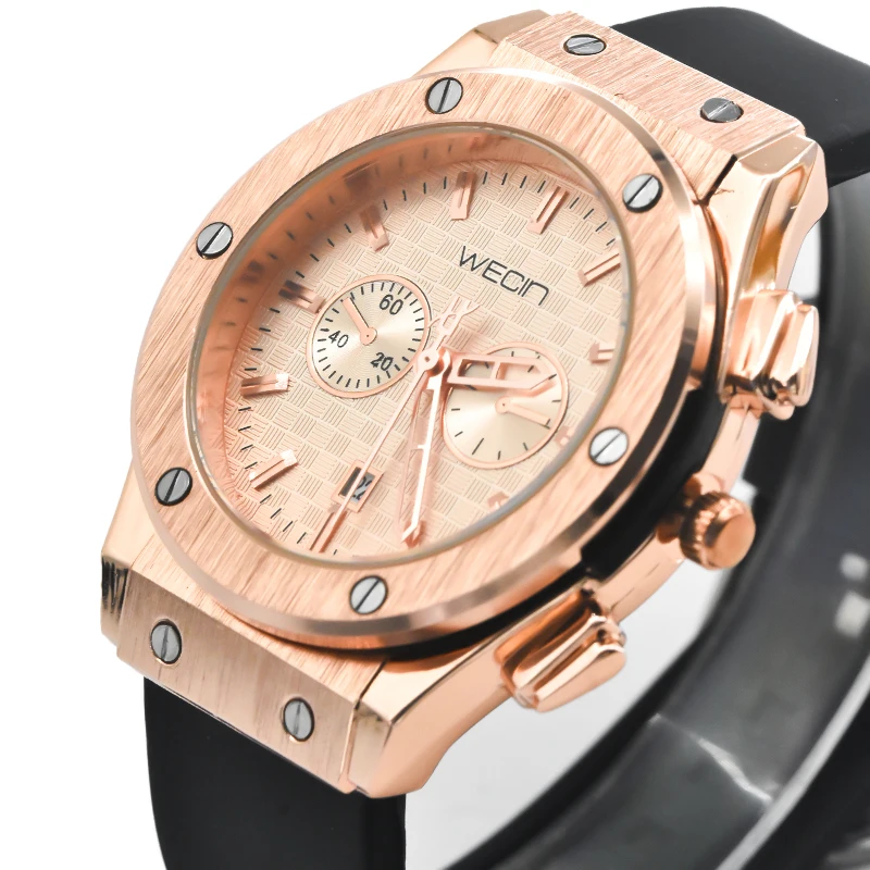 달력이있는 스포츠 실리콘 시계 클래식 대형 다이얼 패션 대기 커플 야외 트윈 배럴 남성용 및 여성용 시계