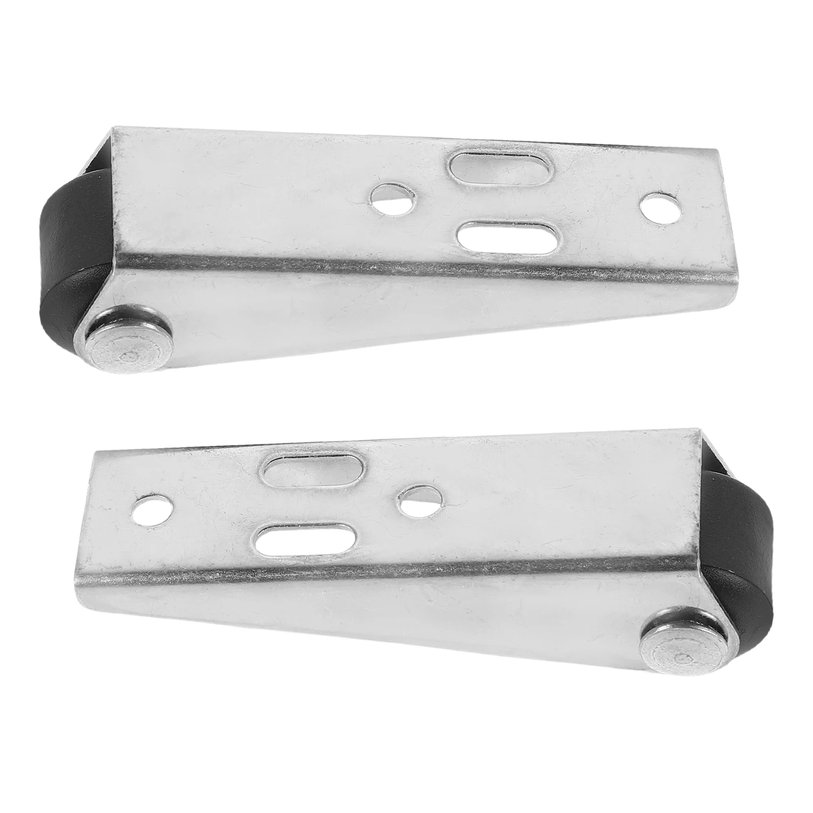 

2 Sets Pullax Support Wheel Drooping Bottom Pulley Garden Wooden Gate Door Directional Silver Replacement