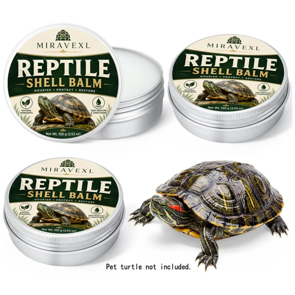 MIRAVEXL Reptile Shell Balm, Moisturizing Conditioner for Tortoise Shell & Lizard Skin, Dry Shell Care for Tanks & Basking Areas