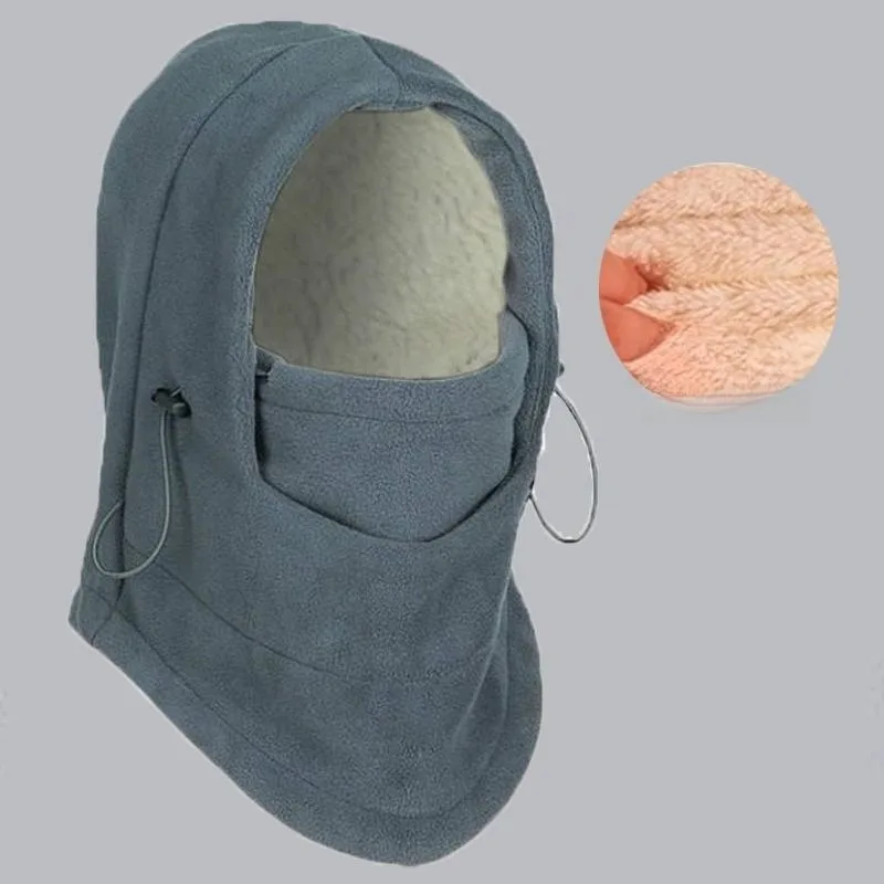 أغطية رأس شتوية مبطنة بالصوف 2 في 1 للجنسين - ركوب الدراجات، مقاومة للرياح/البرودة، دافئة، تدفئة الأذن