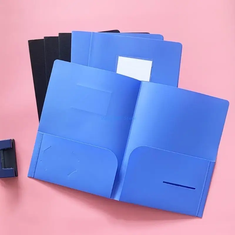 L4MA 2Pieces thư mục túi thư mục giấy có cửa sổ nhãn rõ ràng, thư mục tệp văn phòng cho tài liệu tập tin lưu trữ