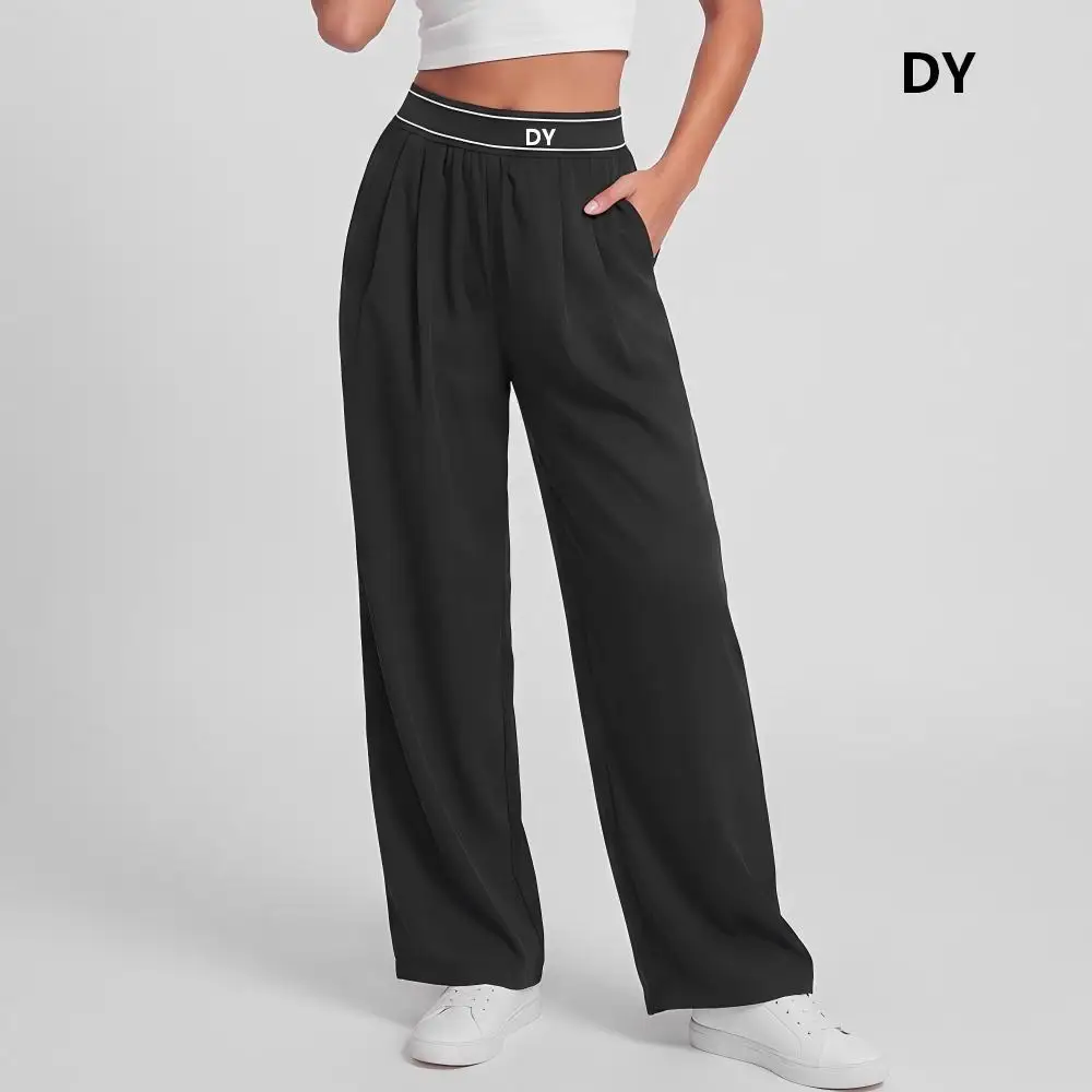 2026 New Style Yoga Fitness Pants - Autumn Model - Straight Fit, High-Waist, Knitted Leisure Pants with Elasticity, Casual Pants