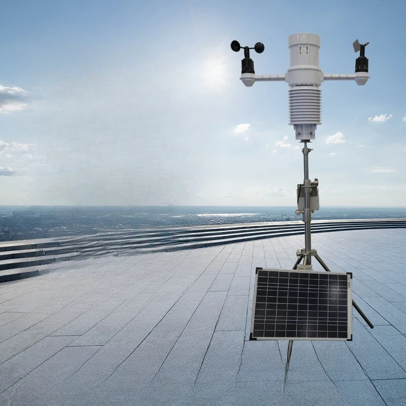 Small portable weather station multi-element portable weather meter movable weather observation instrument triangular bracket