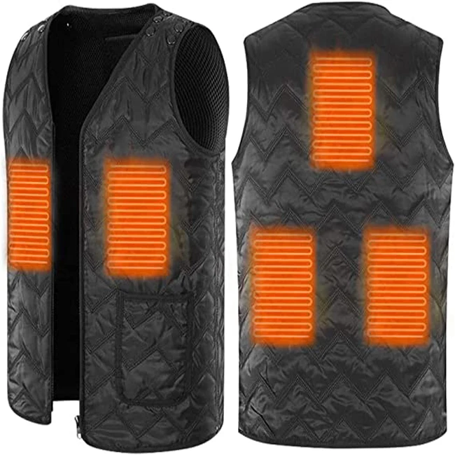 

Heated Vest for Men USB Charging Lightweight Heated Jacket Washable 4 Size Adjustable Unisex Heated Clothing For Skiing Fishing