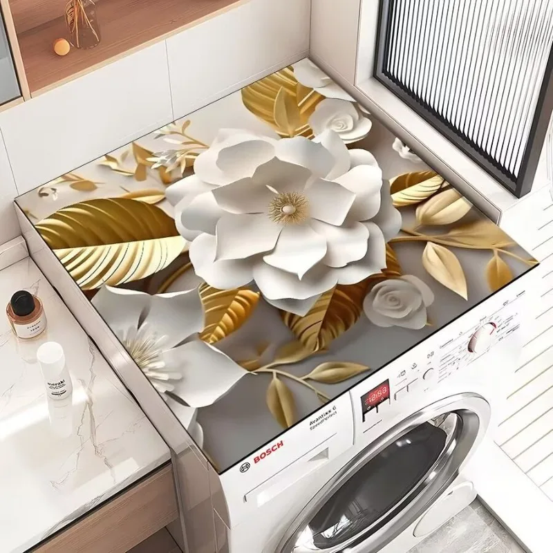 Diatom mud drum washing machine cover pad, water absorption, sun protection and dust cover