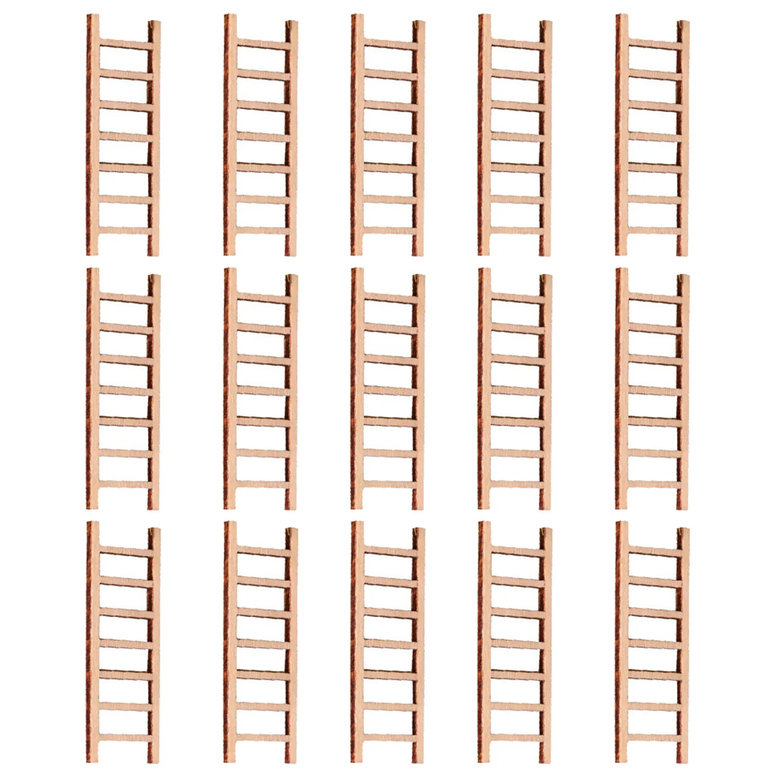15Pcs Succulent Bonsai Mini Wooden Staircase Creative DIY Ornaments Sand Table Landscaping Home Store Decor Scenery
