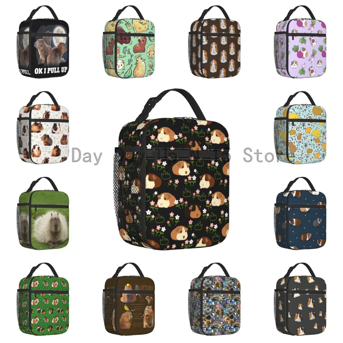 Cute Capybara Insulated Lunch Tote Bag for Women Resuable Thermal Cooler Bento Box Work School Travel