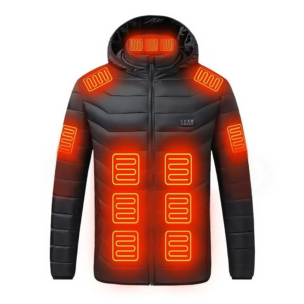 28 Areas Men Women's Heating Jacket Winter USB Heated Jackets Smart Heated Clothing Ski Camping Waterproof Warm Self Heating view 4