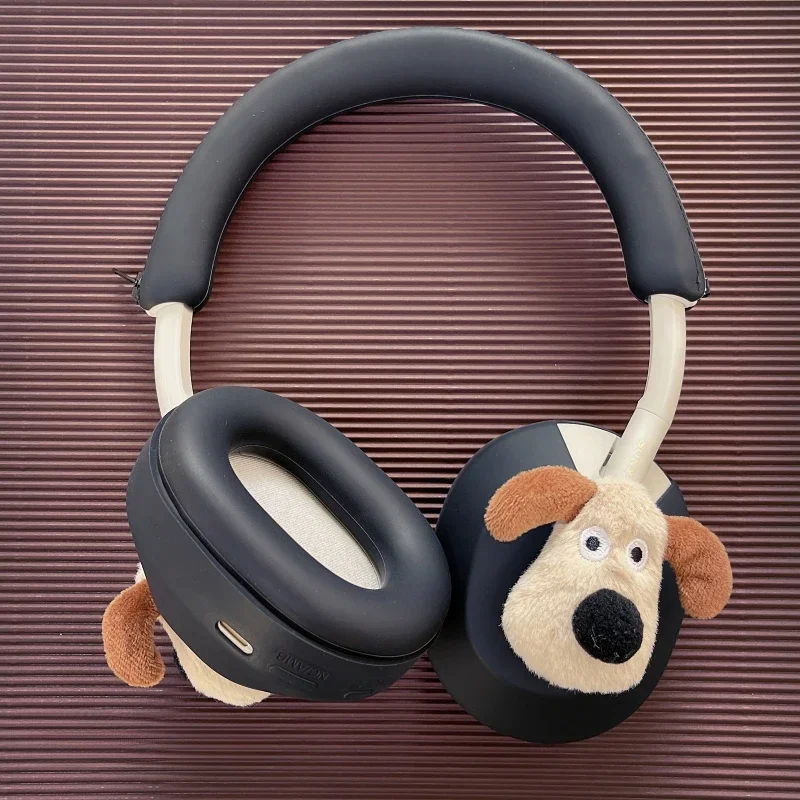 Sony WH-1000xm4 Case Dog Headphone Case WH-1000xm5 Accessory Custom Cute Earphone Case Earmuffs Head Beam Protective Cover Gifts